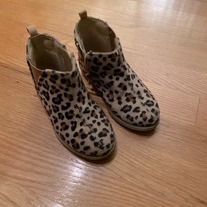 Toddler Girls Leopard Ankle Boots